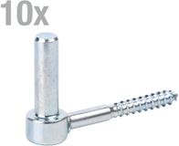 Alberts 863968 plaatduim om in te schroeven | J-haak met gesneden schroefdraad | elektrolytisch blauw verzinkt | doornmaat Ø14 mm | lengte 105 mm | Set van 10