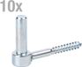 Alberts 863968 plaatduim om in te schroeven | J-haak met gesneden schroefdraad | elektrolytisch blauw verzinkt | doornmaat Ø14 mm | lengte 105 mm | Set van 10