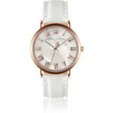 Amelia Parker Classique White Lederen horloge pour femmes