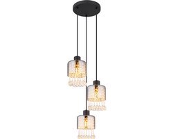 Globo hanglamp Hendry - zwart - metaal - 33 cm - E27 fitting - 15884-3H