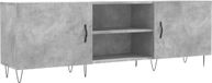 vidaXL meuble TV 150x30x50 cm bois traité gris béton