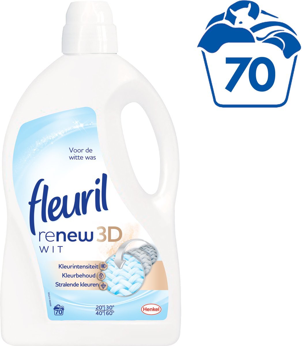 Fleuril Puur Wit Kwartaalverpakking 70 wasbeurten Wasmiddel