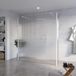 FortiFura Galeria Douche - 180x200cm - clair nervuré - antikalk - verre de sécurité 8mm - 2 parois latérales 30cm - supports muraux et profilés d'angle - blanc mat
