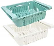 joeji's Kitchen Lot Koelkast Opbergdoos (x 2) | Keukenopslag & intrekbare koelkast in 2 kleuren (blauw en wit)