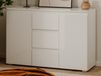 Buffet CAPOWI 2 portes 3 tiroirs blanc