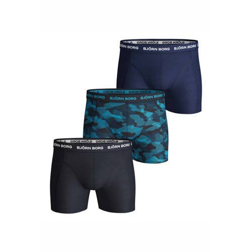 Björn Borg boxershort (set van 3) - blauw/donkerblauw