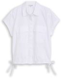 Tom Tailor - Losvallende popeline blouse - Maat 38 - White