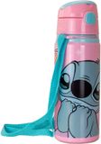 Stitch Bouteille en aluminium avec sangle 600ml Rose Enfants