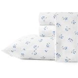 Stone Cottage Queensize lakens, katoenen percal beddengoedset, knapperige en coole woondecoratie (blauwe schetsmatige Ditsy, Queen)