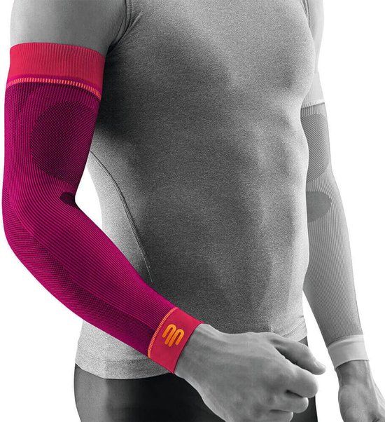 Bauerfeind Sport Compressie Arm Sleeve - Roze - Korte Sleeve - Maat M - Per paar