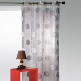 HomeMaison gordijn, organza jacquard, cirkels