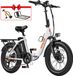 OSCAL VITILAN U3 Witte Opvouwbare Elektrische Fiets – 48V 13Ah Accu, 20" Vetbanden, 7-Speed Shimano