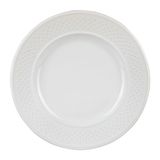 Genevieve Lethu 545265 platte borden, rijstkorrelmodel, aardewerk, wit, Ø 27 cm, 6 stuks