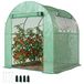 Serre portable - Cadre en acier - Couverture en plastique - Vert