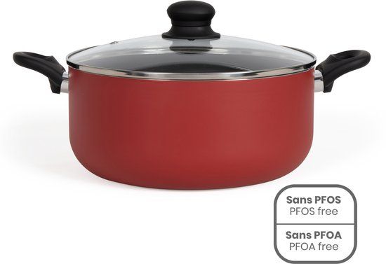 Livoo Kookpot Rood Aluminium 27 cm