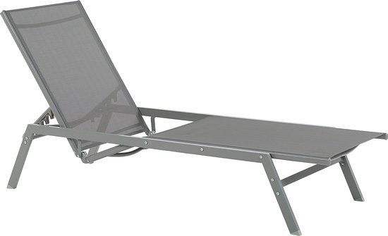 VERNAZZA Strandstoel - Grijs - Staal - 191 cm