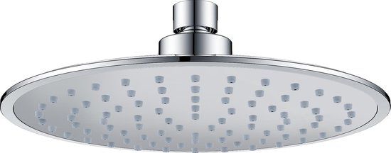 Regendouche - ABS hoofddouche - Rond - 20cm - Chroom/Grijs