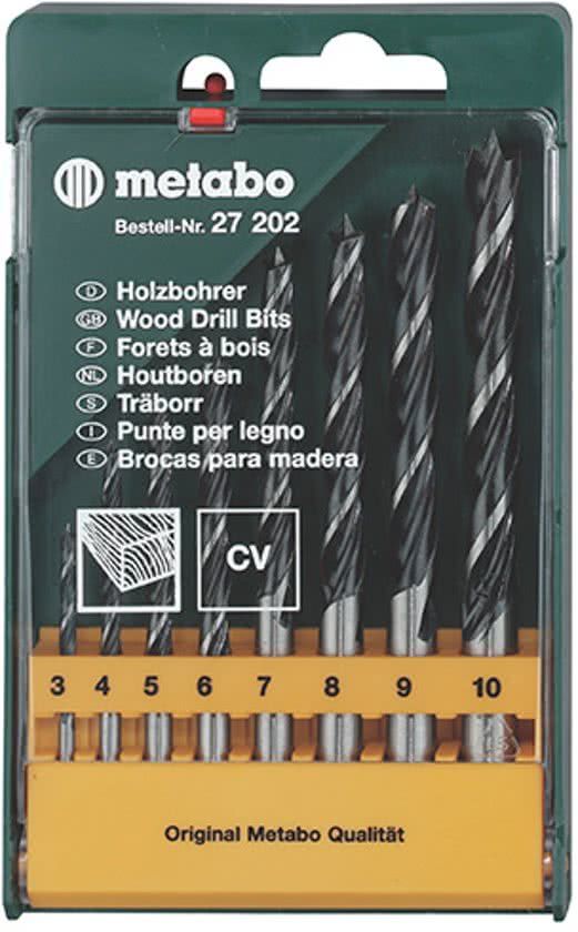 Metabo 627202000 Houtboren Set - 8-delig - 3-10mm