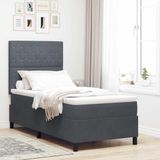Maison Exclusive - Boxspringbed met matras, **donkergrijs**, 90 x 190 cm, **fluweel**