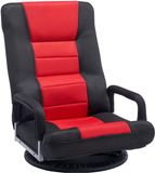 Vevor Vloerstoel Vloerfauteuil Vloerbank met Armleuning 360° Draaibaar Grijs Gaming
