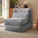 OKWISH Fauteuil relax - Convertible en fauteuil inclinable - Pour salon et chambre à coucher - Mousse - Gris