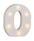Out of the Blue 57/6088 - Verlichte houten letter "O" - 16 cm - Werkt op batterijen