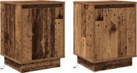 vidaXL - Nachtkastje - 2 - st - Oudhout - 39 - x - 34,5 - x - 50 - cm - Bewerkt - hout