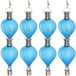 Cepewa LED ballonhanger - 8x - blauw - H17 cm - luchtballon - tuinverlichting/buitenlamp