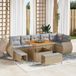 Maison Exclusive - Ensemble de jardin 9 pièces, beige, en polyrotin