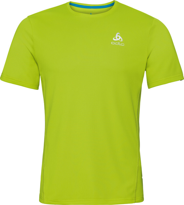 ODLO Sliq Hardloopshirt korte mouwen Heren groen S 2018 Loopshirts