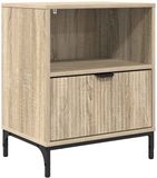 vidaXL Nachtkastje Sonoma eiken 49 x 36 x 61 cm Bewerkt hout
