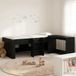 Maison Exclusive - Cadre de lit avec bureau, 2 pièces, chêne noir
