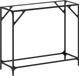 vidaXL Wandtafel met transparant glazen blad 98x35x81 cm staal