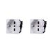 Elektronova Schuko stopcontact 2P+T 10/16A 230V compatibel Bticino Matix wit - verpakking van 2 stuks