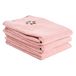 Ritz Geborduurde Microfiber Huisdier Handdoek, Klein, Paw Blush Roze, 3 Handdoeken