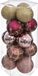 Atmosphera Kerstballen - 15x stuks - champagne/roze/wit/goud - 5 cm - kunststof - kerstversiering - onbreekbare kerstballen