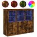 vidaXL Dressoir Rookhout 123 x 37 x 100 cm