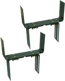 Geli Verstelbare muurbeugels - 3x - metaal - balkon haken - 12 t/m 23,5 cm - vert foncé