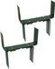 Geli Verstelbare muurbeugels - 3x - metaal - balkon haken - 12 t/m 23,5 cm - vert foncé