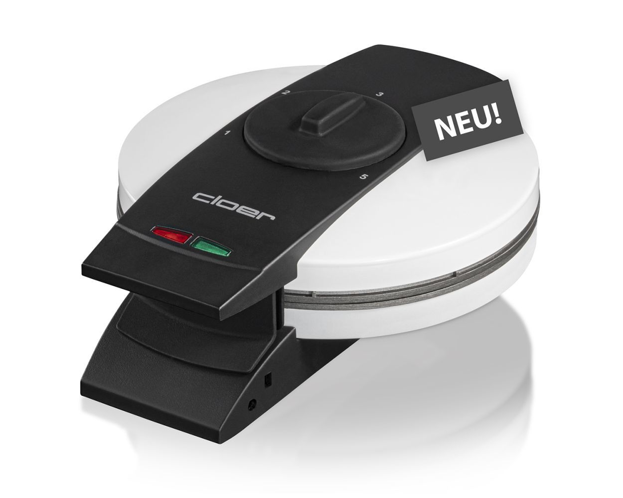 Cloer 1631HB Hartenwafelijzer - 5 Wafels - 930W - Zwart/Wit