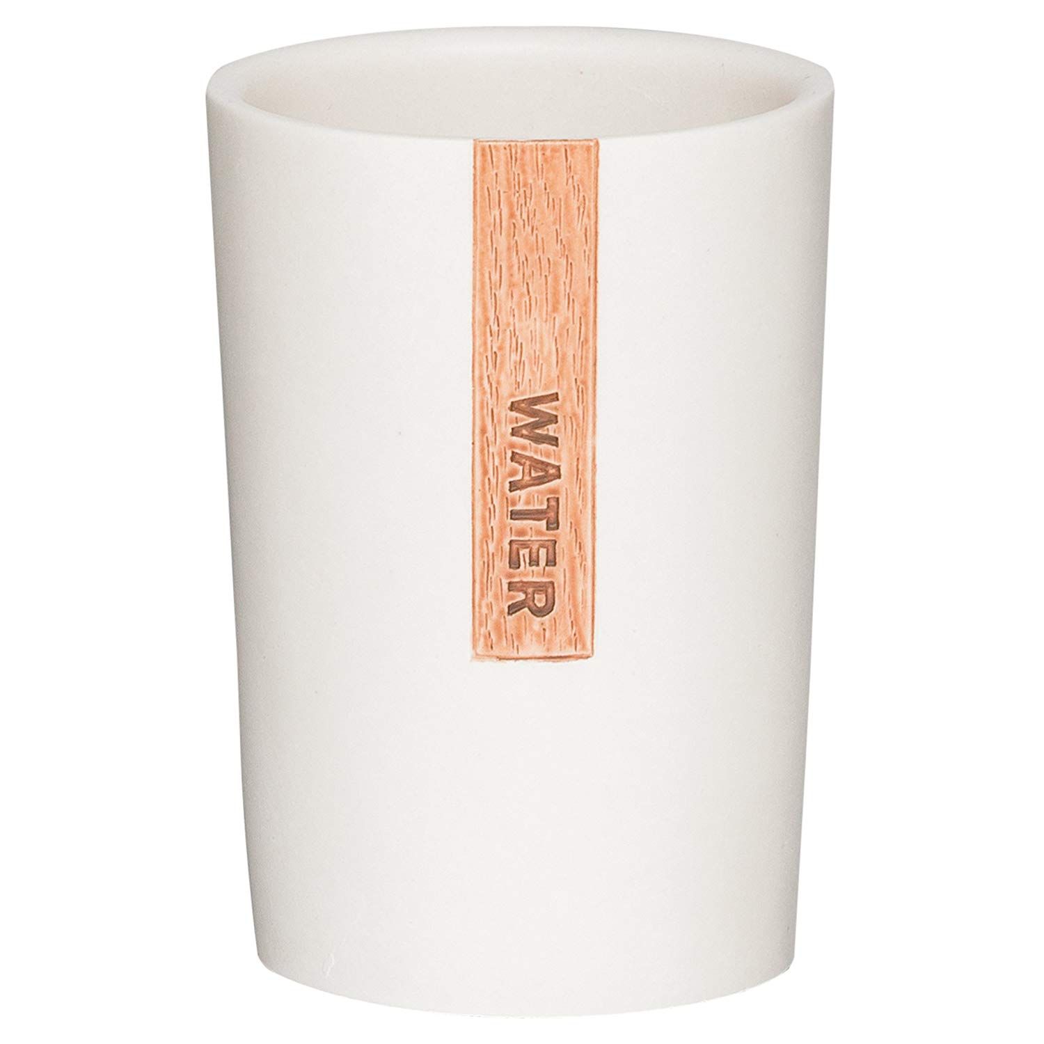 Sealskin Badkamerbeker - Wit - Marmer - Rond