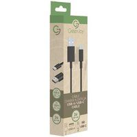 Green Joy USB-oplaadkabel en datakabel – type C / 2 A – 2 m – zwart