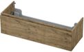 INK - Onderkast 1 Lade Greeploos met Houten Keerlijst - 1200x450x350 Mm - Naturel Eiken