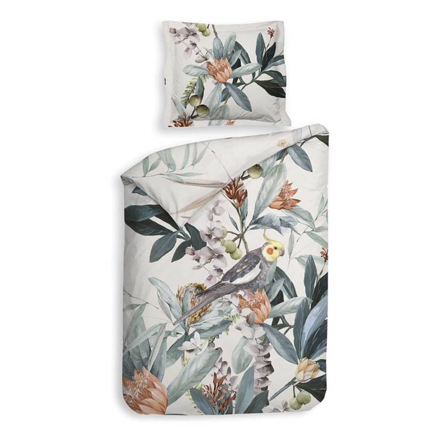 Heckett & Lane Antoni Dekbedovertrek 1-persoons (140x200/220 cm + 1 sloop) - Katoen Satijn - Blauw