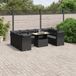 Maison Exclusive - Ensemble de meubles de jardin 10 pièces avec canapé et coussins, noir, en polyrotin
