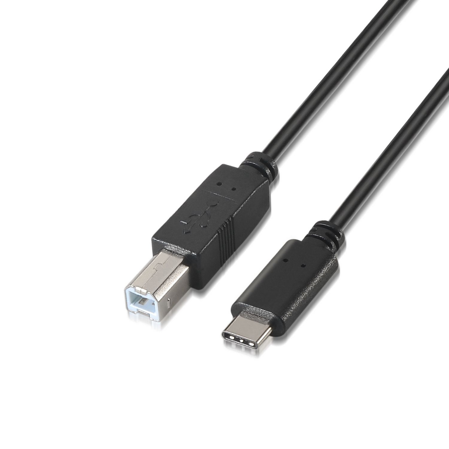 AISENS A107-0054 USB 2.0 USB C to USB B Cable - 2m - Black