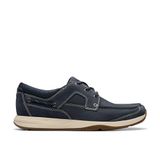 Clarks Sailview Lace leren bootschoenen Marineblauw