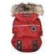 Puppia Brock Hondenjas voor kleine en middelgrote honden, zacht, warm, comfortabel, rood