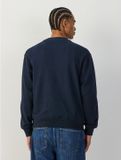Next - Heren - Katoenrijk lichtgewicht jersey sweatshirt met ronde hals - Blauw