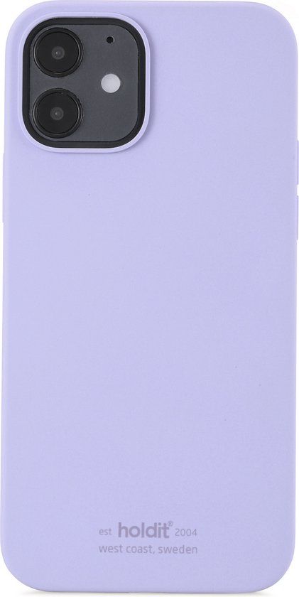 Holdit iPhone 12 (Pro) Siliconen Hoesje Back Cover TPU Lavendel